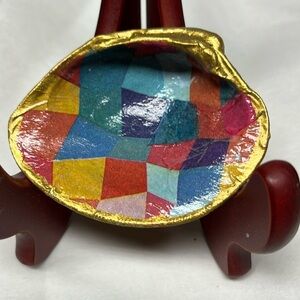 Hand Crafted Patchwork Shell Trinket Dish